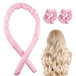 GUBB Heatless Hair Curler - Crafted With Pure Satin For Perfect Bouncy Curls Without Heat - Voluminous & Long Lasting Curls | 1 Hair Ribbon & 2 Scrunchies