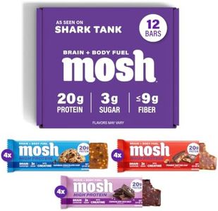 MOSH Variety Pack High Protein Bars, 20g Protein + Creatine, 12 Ct