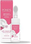 Pond's Bright Beauty Foaming Brush Facewash for Glowing Skin, Deep Clean Pores, All Skin Types, 150 ml