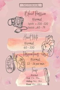 Nursing Cornell Note System - Vital Signes Reference Cover For Medical Students Notebook: Medical Assistant / Nursing Journal Notebook Cheat Sheet - 100 page Cornell Note Taking