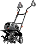 40V Cordless Tiller Cultivator Compatible with Dewalt 20V Battery(Tool Only), Electric Garden Tiller w/175 RPM, 16 Steel Tines, 14.2" Tilling Width, 8.7" Depth, Safety Lock, Portable Rototiller