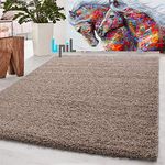 BPIL Shaggy Rugs Soft plain Thick Pile Large Small Antiskid Area Rug (BEIGE, 160X230CM)