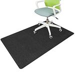 SHACOS Floor Mat for Office Chair Black 120x90cm Office Chair Mat for Hardwood Floor Non Slip Gaming Computer Chair Mat Multi-Purpose Floor Protectors for Rolling Chairs