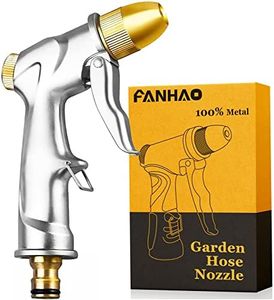 FANHAO Garden Sprayer Hose Nozzle with Full Brass Nozzle, 100% Heavy Duty Metal Water Gun, High Pressure Spray Nozzle for Plants Watering, Car Washing and Pets Showering