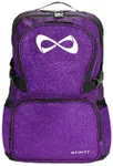 Nfinity Sparkle Backpack for Cheerleaders – Glitter Finish, Lightweight and Durable, with Ample Storage and Adjustable Straps