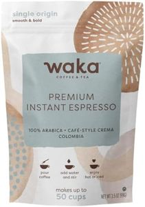 Waka Premium Instant Espresso – 100% Colombian Arabica Beans, Hot or Iced Espresso, Americano, Latte – No Sugar Added, Makes 50 Cups (3.5 oz)