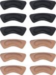 Hotop 6 Pairs Heel Cushion Pads Heel Shoe Grips Liner Self-Adhesive Shoe Insoles Foot Care Protector (Brown and Black)