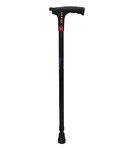 Dr. Care Premium Radio Walking Stick with Flash Light, Radio and Emergency Alarm (Black)