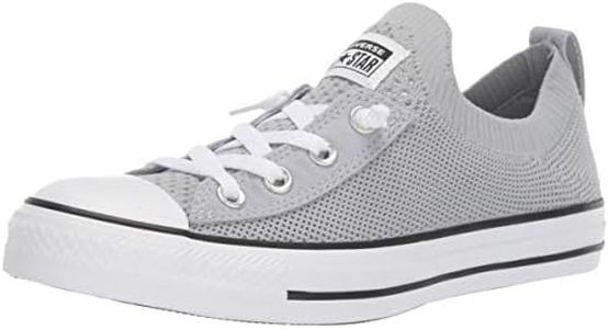 Converse Women's Chuck Taylor Shoreline Knit All of The Stars Sneaker, Wolf Grey/White/Black, 8