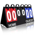 IVONNEY Flip Scoreboard Tabletop Score Flipper, Football Portable Scoreboard, Flip Score Keeper, Outdoor Score Flip Cards for Basketball Volleyball Tennis Sports - 6 Digits Scoreboard