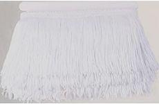 Heartwish268 Fringe Trim Lace Polyester Fibre Tassel 4inch Wide 10 Yards Long for Clothes Accessories Latin Wedding Dress DIY Lamp Shade Decoration White