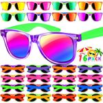 Luucio Kids Sunglasses Bulk, Kids Sunglasses Party Favor, 16Pack Translucent Sunglasses For Kids with UV400 Protection, Birthday Beach Pool Graduation Party Favors, Party Favors for Ages 4-8