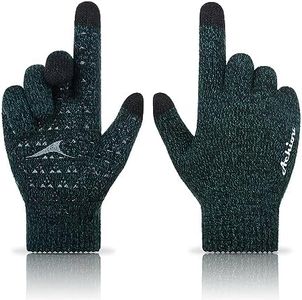 Achiou Winter Gloves for Men Women, Touch Screen Texting Warm Gloves with Thermal Soft Knit Lining,Elastic Cuff