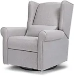 DaVinci Hayden Recliner and Swivel Glider in Misty Grey, Greenguard Gold & CertiPUR-US Certified