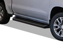 APS iBoard Black Running Boards Compatible with Chevy Silverado GMC Sierra 1500 2019-2024 Crew Cab & Silverado 1500 LTD Sierra 1500 LD 2022 & 2500 HD 3500 HD 2020-2024