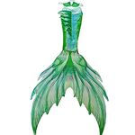 Big Mermaid Tail for Adult Women Men Mermaid Tail No Flipper Beach Costumes Mermaid Swimsuits, Green, M