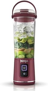 Ninja Blast Blender portable, 530 ml, couvercle résistant aux fuites et bec verseur, mini mixeur sans fil puissant, rechargeable, mixe smoothies, shakes et glaçons, Canneberge, BC151EUCR