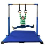 JC-ATHLETICS Gymnastic Kip Bar,Horizontal Bar for Kids Girls Junior,3' to 5' Adjustable Height,Home Gym Equipment,Ideal for Indoor and Home Training,1-4 Levels,260lbs Weight Capacity
