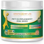 Advanced Hip and Joint Supplement Powder for Dogs Large Breed - Glucosamine for Dogs - Turmeric Powder for Dogs Curcumin - Pet Glucosamine Chondroitin for Dogs Pain Relief with MSM - 90 Servings