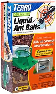 TERRO T1804-6 Outdoor Ready-to-Use Liquid Ant Bait Killer and Trap - Kills Common Household Ants - 4 Bait Stations