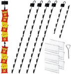 Hanging Merchandise Strips with Hooks Chip Display Rack Stands Potato Bag Holder 12 Clips for Retail Displaying Label Headers Greeting Card Party Vendors Snack Candy Portable Organizer Storage 6 Pack