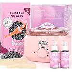 Waxing Kit, BOYUJK Professional Wax Kit for Women and Men with 500g Black Wax Beads, Wax Pot, 20 Wax Saticks and 2 Wax Sprays, Hot Waxing Kit for Face, Arms, Legs, Bikini and Full Body Hair Removal