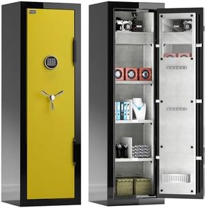 Fireproof Safe with Digital Lock – Heavy-Duty 8.12 cu.ft Large Safe Box for Home, Office & Business | Secure, Durable & Stylish Design | Waterproof & Burglar-Proof (BEE5517-BLACK-YELLOW)