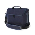 Mokobara The Transit Briefcase Vegan Leather & Nylon 15L Laptop Crossbody Messenger Bag for Men & Women (Tailored Blue)