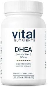 Vital Nutrients DHEA 50mg | Vegan Micronized DHEA Supplement for Women & Men| Supports Hormone Balance | Supports Healthy Metabolism of Sugar & Minerals | Gluten, Dairy, Soy Free | 60 Capsules