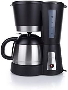 Tristar CM-1234 - Cafetera con jarra en acero inoxidable y capacidad para 1 litro, para hasta 10 tazas de café, 800 W, filtro extraíble, elemento antigoteo