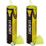 Konex Nylon Green Shuttlecock for Boys and Girls Pack of 2 Tubes