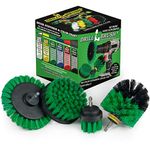 Drillbrush Green – Drill Power Kitchen Scrub Brush Kit – Oven Cleaning Drillbrush Attachment – Drill Scrubber Attachment for Dishes – Stove Cleaning Brush for Drill