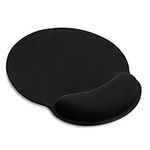 TEKXDD Mouse Pad with Wrist Support, Ergonomic Memory Foam Gaming Mouse Pad, Non-Slip Rubber Base Mousepad Wrist Rest Mat for Office, Computer, Laptop, Home, Gaming (Black)