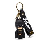 DAIYAMONDO Premium Famous Black Super Hero Action Cute Silicon 3D Rubber Figure Keychain Suitable For Bag Charm, Car Key Rings, Bike Keychain(Bat)