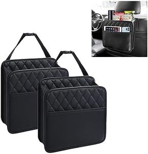 2 Pack Backseat Car Organiser, Car Net Pocket Handbag Holder Bag, Multi Pocket All Purpose Holder for iPad, Cooler bottles, Toys, Books, Tissues, etc.