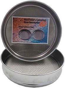 ACQM Gold Gem Panning Prospecting Sieve Course & Fine Mesh Set Steel
