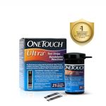 OneTouch Ultra Test Strips | Pack of 25 Strips | Blood Sugar Test Machine Testing Strips | Global Iconic Brand | For use with OneTouch Ultra 2 Glucometer & OneTouch Ultra Easy Glucometer