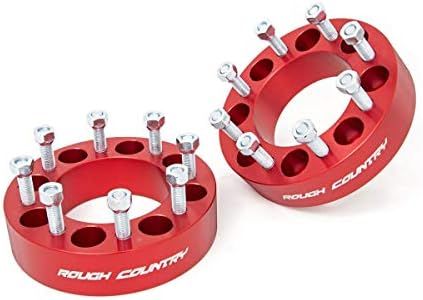 Rough Country 2" Wheel Spacers for 2001-2010 Chevy/GMC 2500HD | Pair - 1095RED
