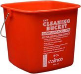 Winco PPL-6R Cleaning Bucket, 6-Quart, Red Sanitizing Solution