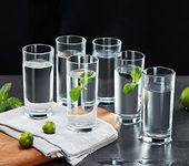 SYANKA Italian Premium Juice Glasses Set of 12 Transparent, 300ml, Water Glasses Crystal and Stylish Highball Drinking Glasses for Juice, Water and Cocktails