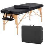 BestMassage Portable Massage Table Massage Bed Spa Bed 73 Inches Long Height Adjustable Massage Table W/Sheet Cradle Bolster Portable 2 Folding Massage Salon Table Hanger Facial Tattoo Salon Bed