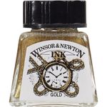 Winsor & Newton Drawing Ink Bottle - Gold, 14 ml (Pack of 1)