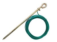 MOKIKUBA- Portable Ground Rod with15ft Flexible Grounding Wire UL Listed | Great for Electric Fences,Antennas,Satellite Dishes,Ground Post Pin,Tie out Stake (Portable Ground Rod with 15ft Wire)