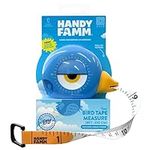 Handy Famm 8Ft Animal-Shaped Kids Tape Measure, Level & Protractor Angle Finder, Fun Educational Children's Tape Measure, Small Measuring Tape for Learning Early Math Skills, Ages 5+, Blue Bird
