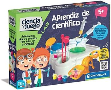 Clementoni, Ciencia Junior, Aprendices de científico, Juego Educativo de Ciencias, Taller experimentos, Juguete niños 5 años, Juego en español (55491)