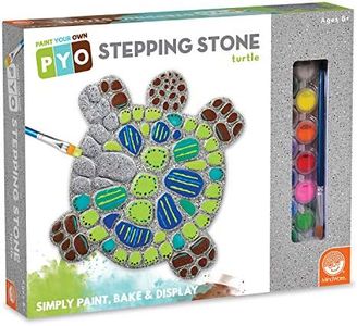 MindWare Paint Your Own Stepping Stone: Turtle - Weather Resistant Cement, PYO Stepping Stones Kits for Kids Includes Paint, Brushes and Instructions