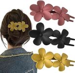 Duck Billed Hair Clips Flower Alligator Hair Clips for Women Girls Large Hair Barrettes for Long Hair Flat Hair Grips for Thick Hair Pins Clamps 3 Pcs