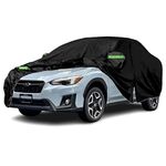 Qnmittry Waterproof Car Covers Compatible with 2013-2024 Subaru Crosstrek/XV, All Weather Custom-fit Car Cover with Zipper Door for Rain Snowproof UV Windproof Protection