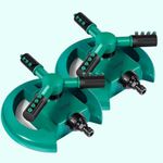 JAHAP CREATION® 360° Rotating Adjustable Garden Sprinkler | 3 Arms for Yard & Lawn Irrigation | Durable ABS Material, Coverage Up to 32 Feet | Perfect for Efficient Watering (Pack of 2)