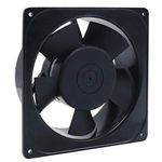 220V AC Power Cooling Fan 6.70X6.70X2 inch Axial Aluminium Fan Kitchen Exhaust Bathroom Black Fan Network Rack Server PC Electric Industrial Control Panel Industrial Machinery and Equipmen